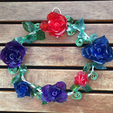 プラバンとワイヤーで作る☆薔薇のオシャレなアロマリース