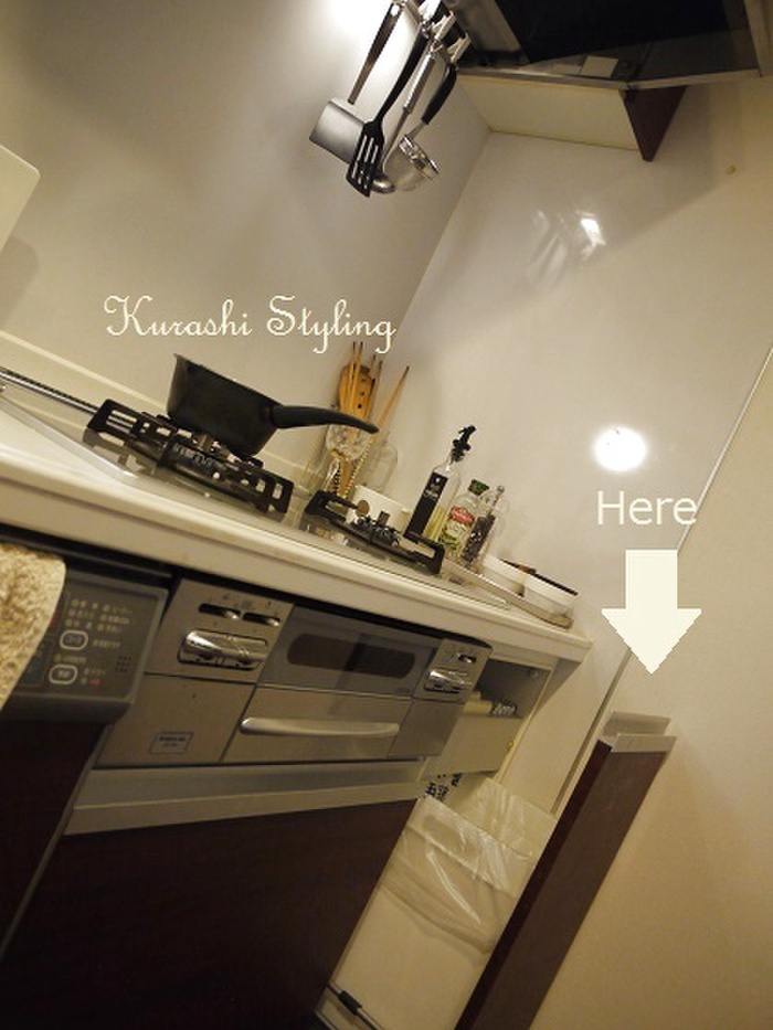 キッチンのゴミ箱、引き出しに入れてみました☆