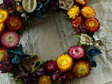 100均リースをドライで素敵にカスタマイズ