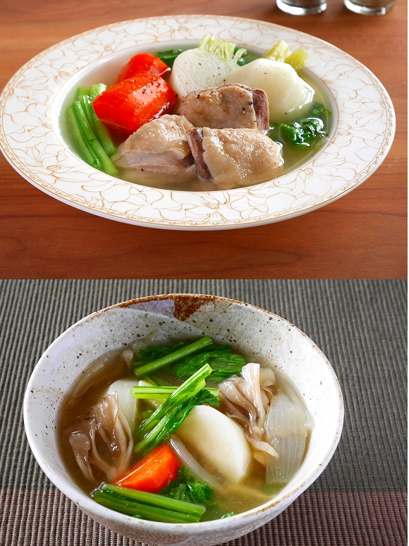チキンポトフのリメイクで簡単手間無し!具から出るだしで美味しく温まろう♪