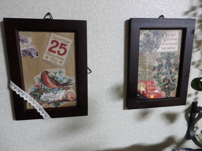 100均のフォトフレームにポスターを貼る。