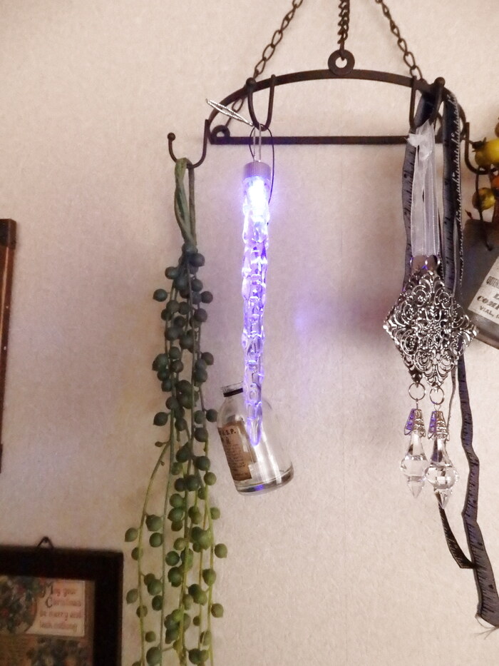 壁にはアイアンサークルフックを使いました。