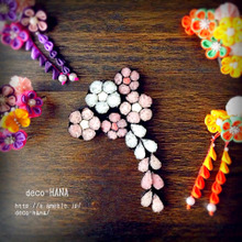 つまみ細工髪飾り風の巻き寿司