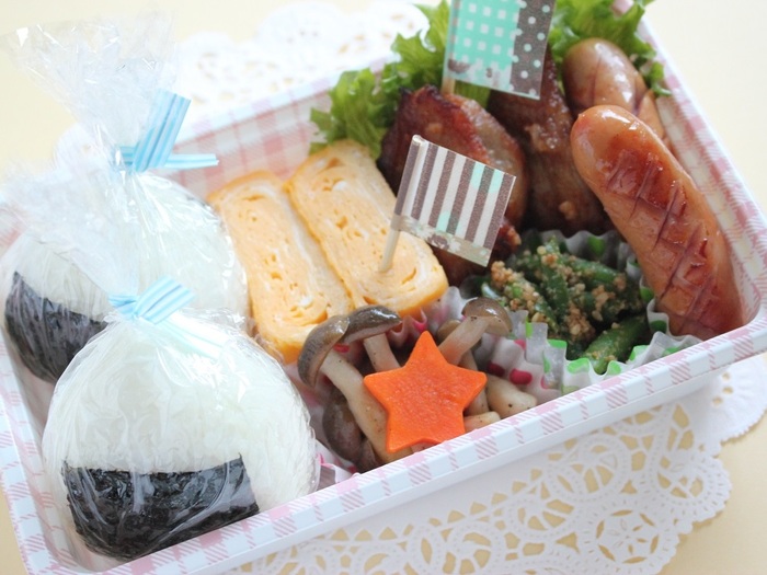 同じ具材で同時に作る☆年の差弁当