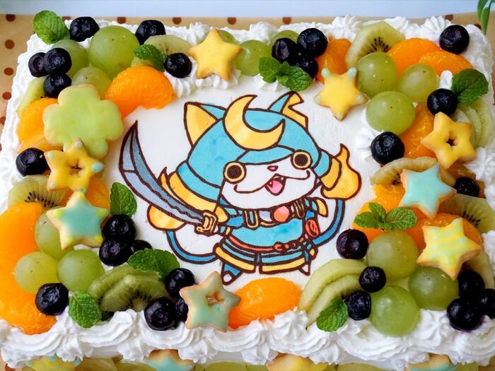 チョコ&生クリームデコ*武士ニャンケーキ