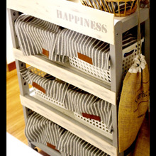 10年以上前に譲り受けたワゴンを300円リメイク。ナチュラルなワゴンに大変身!!