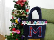 ダイソーの200円バッグでイニシャルボアトート♪