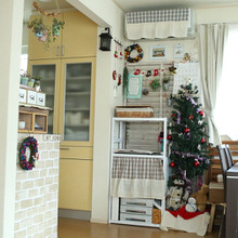 100均・手作り・思い出の品で☆PCコーナーもクリスマスデコ