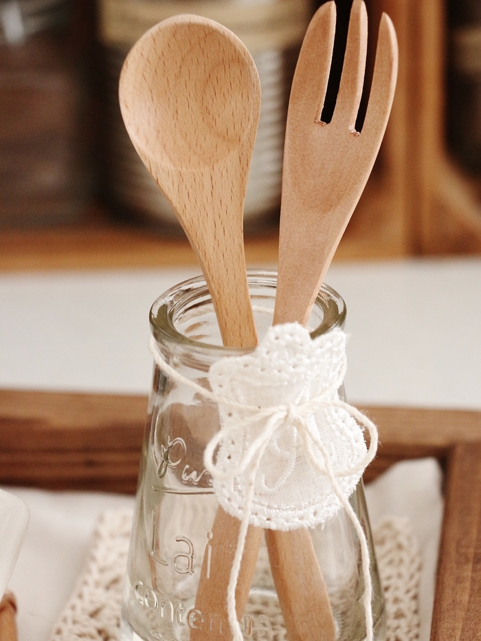 カトラリー入れも可愛くしてみる