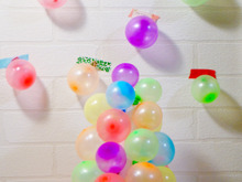 材料費200円!!100均水風船で簡単!バルーンツリー☆のパステルクリスマスデコレーション