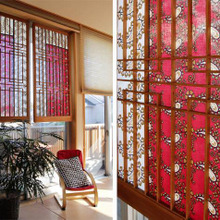 障子を使ったステンドグラス風パネル