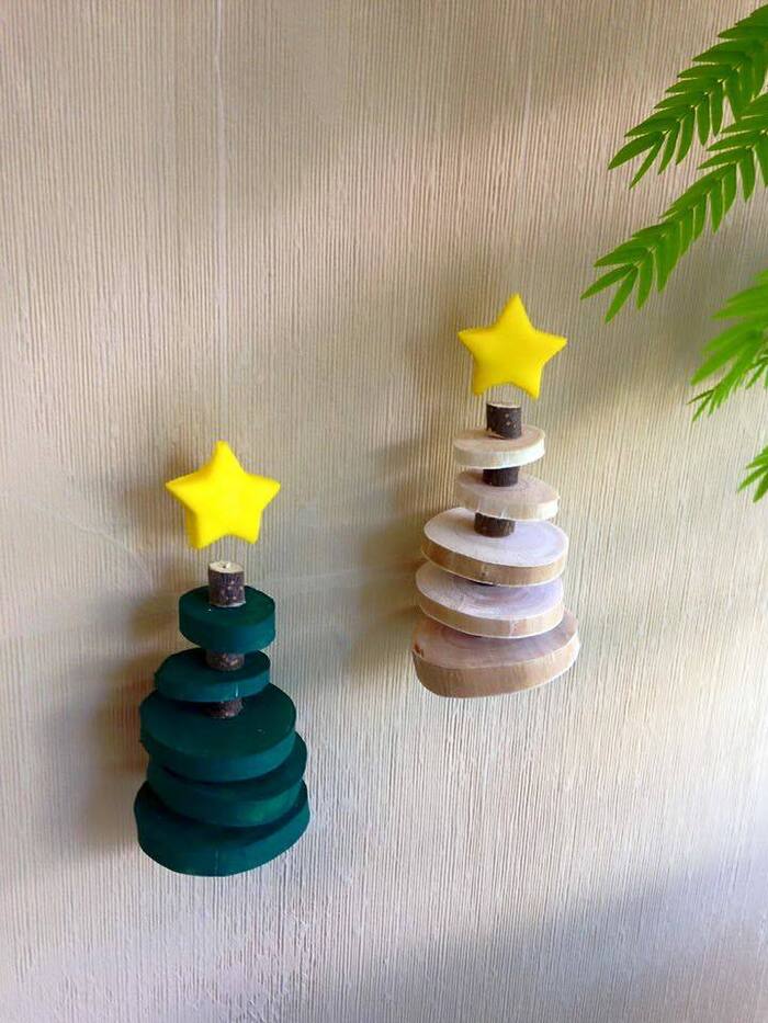 剪定した枝で、切り株ツリーを作ろう!