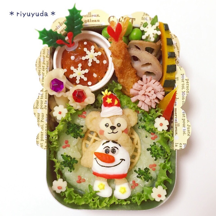 オラフの洋服を着たクリスマスダッフィー☆彡