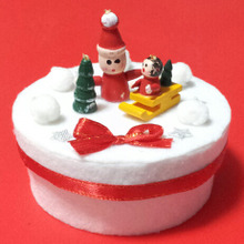 百均の丸箱でケーキ型クリスマスギフトBOXを手作り