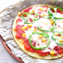 フライパンで☆簡単!!小麦不使用のカリもち米粉ピザ