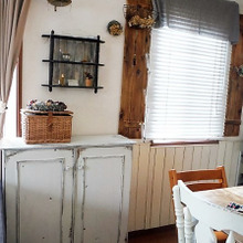 カラボリメイク☆学校幼稚園用具をお片付けするアンティーク風ロッカー♪