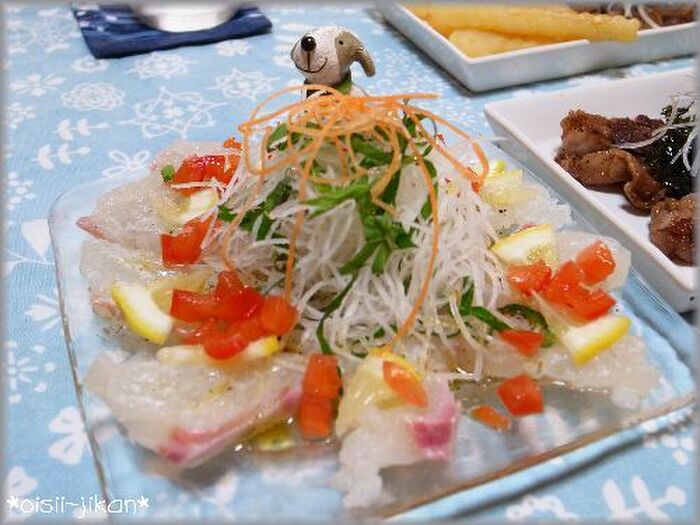 さっぱり真鯛のカルパッチョ