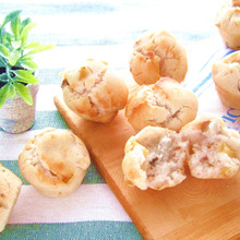 小麦を使わない!りんごとクルミのミニ米粉パン