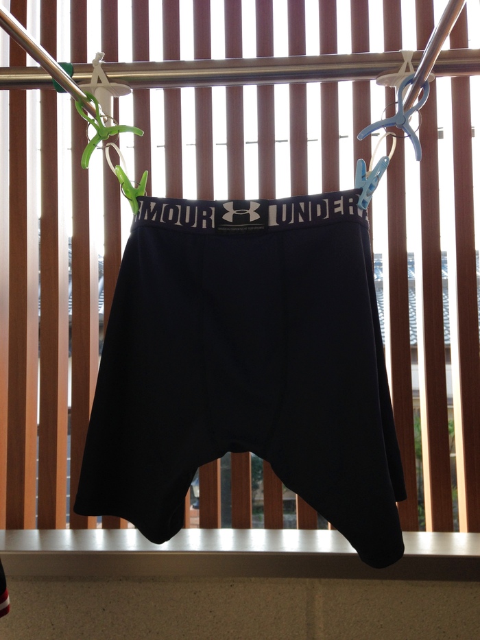 物干スペースを増やす・・・タオルハンガーを使って