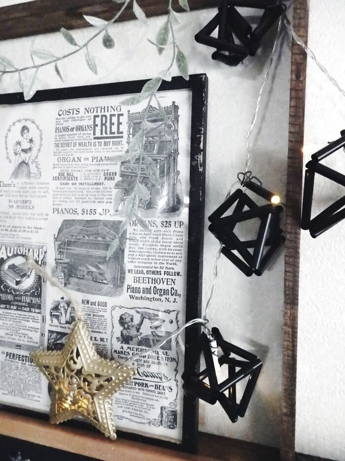 100均のケーブルLED電球をストローヒンメリでおしゃれに。