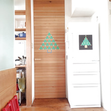 三角で、子どもと一緒に簡単に作れるクリスマスツリー