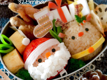 コロコロ〜なサンタ&トナカイのおにぎり♡