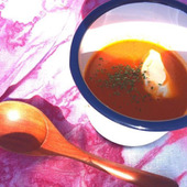 クリスマスマーケットでよく見かけるTomatensuppe(トマトスープ)♡