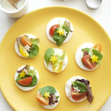 親子で作る かぶの野菜カナッペ