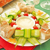 スプラウトでつくるクリスマスリースサラダ