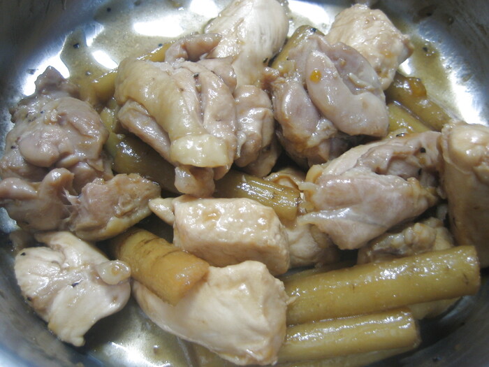 柚子ジャム作りからの~ 鶏肉とごぼうの炊き合わせ