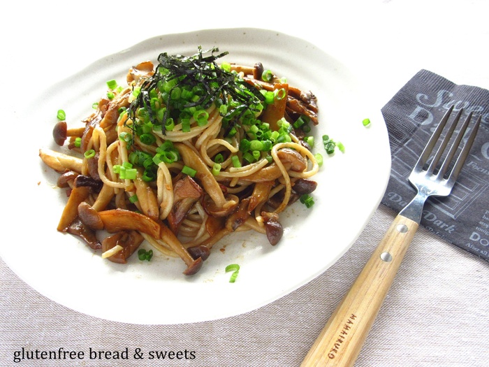 きのこたっぷり♪和風玄米スパゲッティ