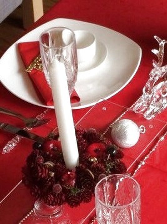 クリスマスリースをセンターフラワーに!