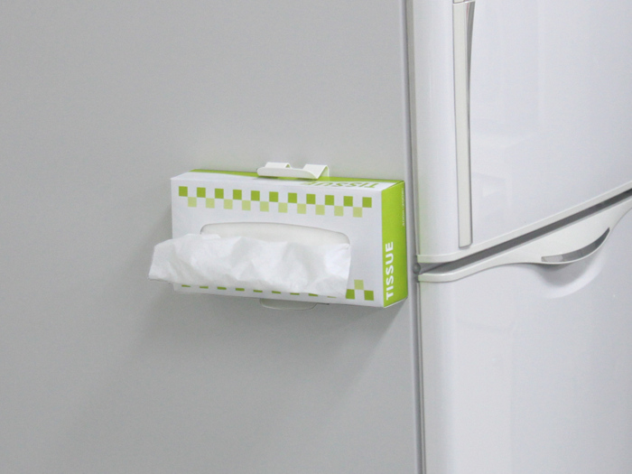 ティッシュは「壁ピタ」!狭くてもオッケーな収納便利グッズ
