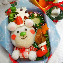 白くまサンタのクリスマス弁当♪