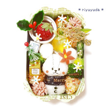 お手軽簡単キャラ弁☆ジャッキーの雪だるま