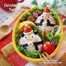 簡単♪ツインズパンダちゃんのクリスマス弁当