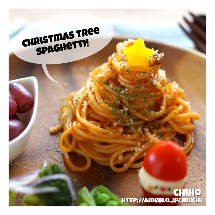 ツリー風パスタ♪