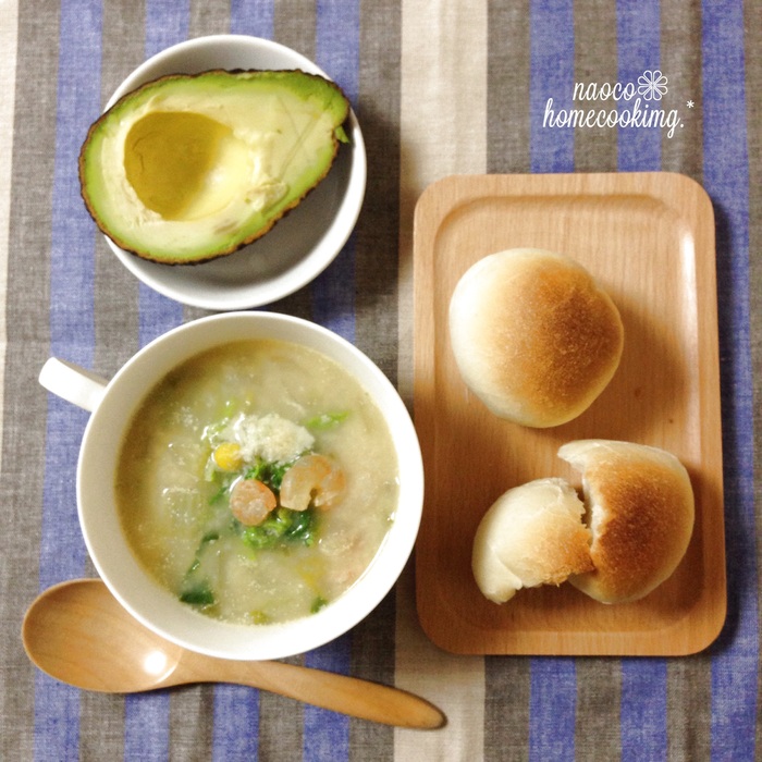 白菜とじゃがいもで♪とろっとろ〜旨みたっぷり♪♪ 豆乳のシーフードミックスチャウダー