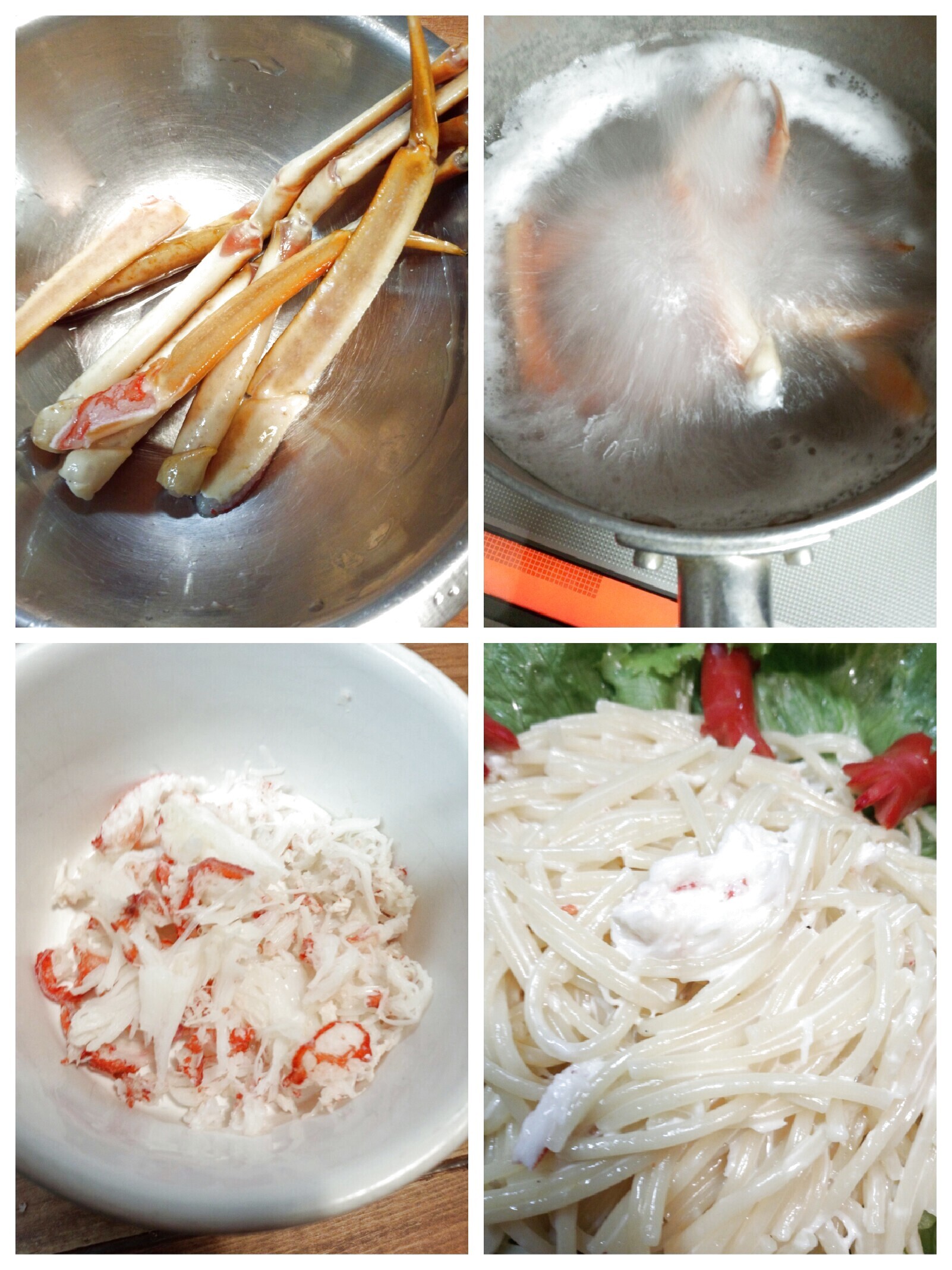レシピ③蟹スパサラダ。