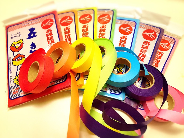おはながみ と 紙テープ