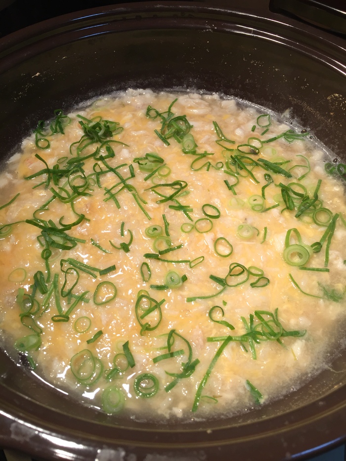 〆はカニ身たっぷりの雑炊‼︎