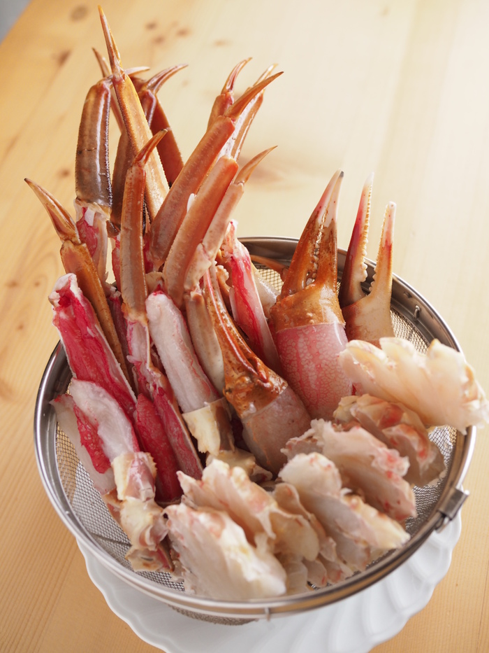 カニを解凍します