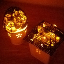 100均で!昼間はキラキラ☆灯せばほっこり♪ノスタルジックなミニライト