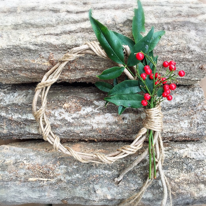 自然素材で♪ ナチュラルしめ飾り