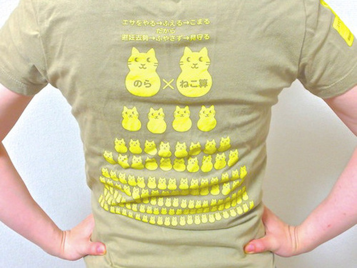 これはわかりやすい！野良猫算Tシャツ