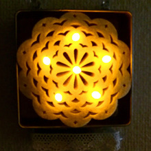 セリアさんのコースターで簡単に作れる!!!壁面を明るく灯す☆インテリアライト♡