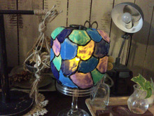 超簡単セリアのキャニスターでステンドグラス風ライト