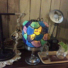 超簡単セリアのキャニスターでステンドグラス風ライト