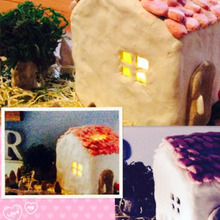 ダイソーLEDキャンドルと紙パックで貯金箱をライトに☆