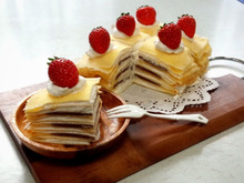 話題のスライス生チョコで♪簡単ミルクレープ バレンタインにも( ´艸`)